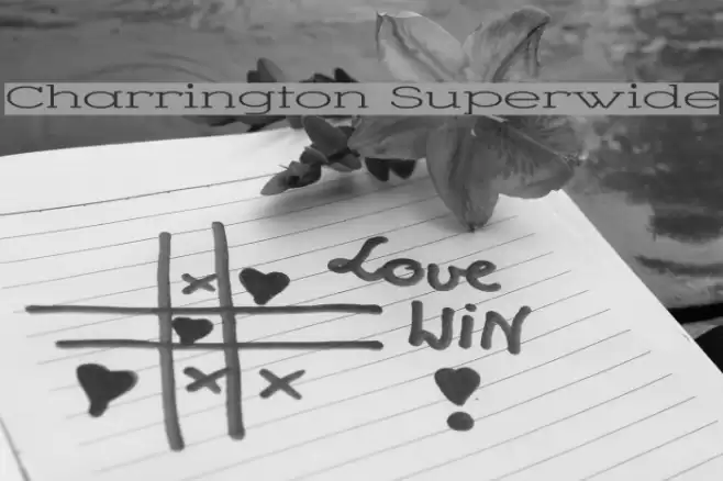 Charrington Superwide Font examples