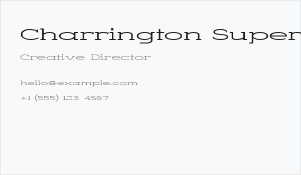 Charrington Superwide Business Card