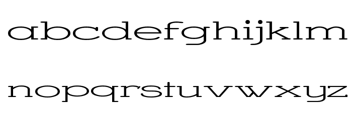Charrington Superwide Font LOWERCASE