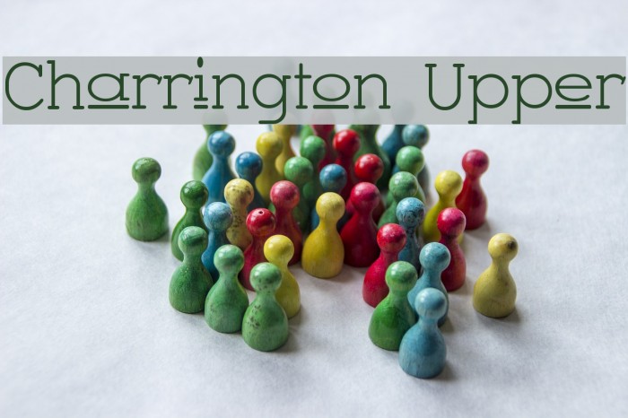 Charrington Upper Font examples