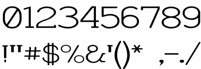 Charrington Wide Font OTHER CHARS