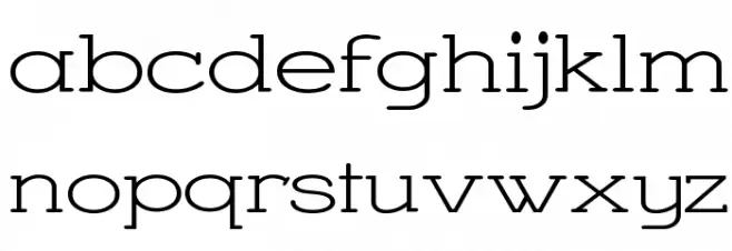 Charrington Wide फ़ॉन्ट लोअरकेस