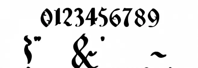 Charterwell Bold フォント その他の文字