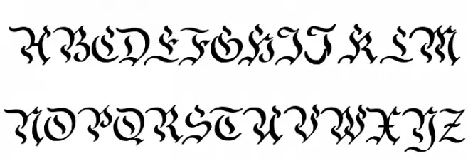 Charterwell Bold フォント 大文字