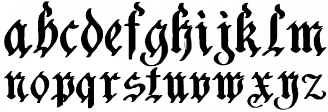 Charterwell Bold フォント 小文字