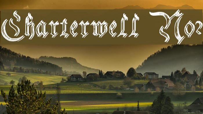 Charterwell No2 Шрифта examples