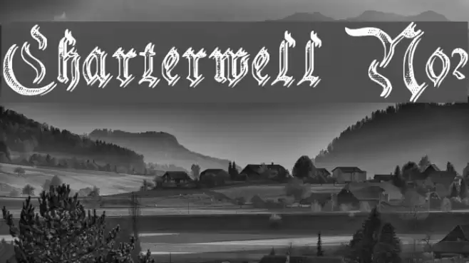 Charterwell No2 Font examples