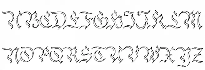 Charterwell No3 Font UPPERCASE