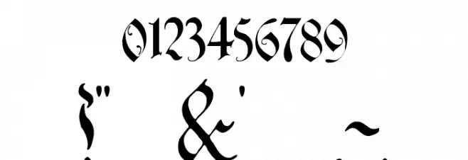 Charterwell Font Alte caractere