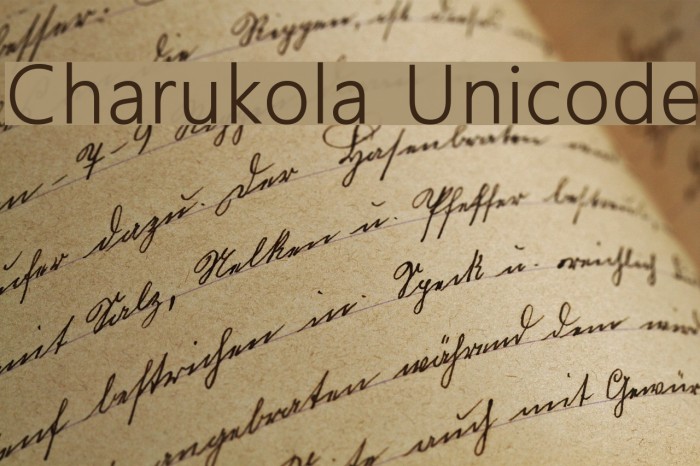 Charukola Unicode Font examples