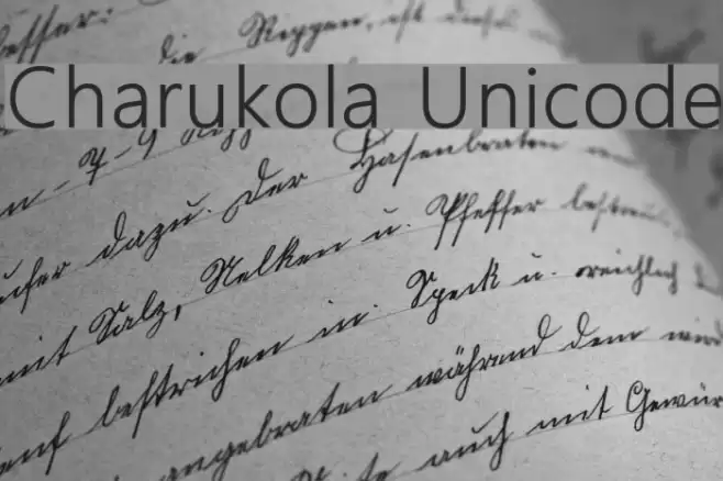 Charukola Unicode Font examples