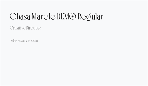 Chasa Marelo DEMO Regular Business Card