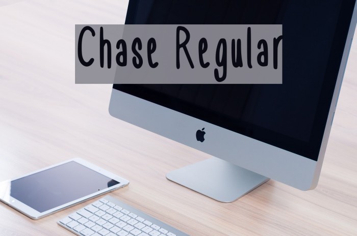 Chase Regular Font examples