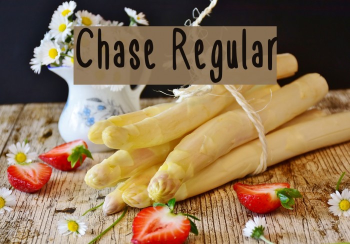 Chase Regular Font examples