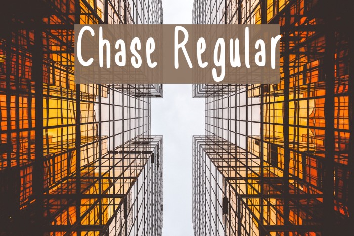 Chase Regular Font examples