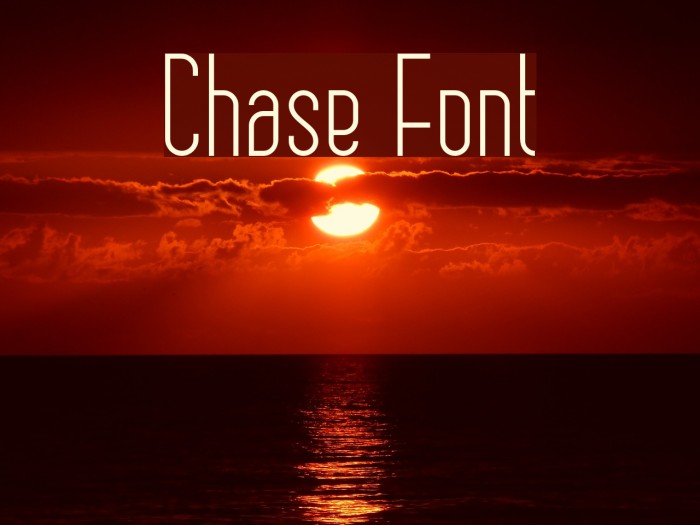 Chase Font examples