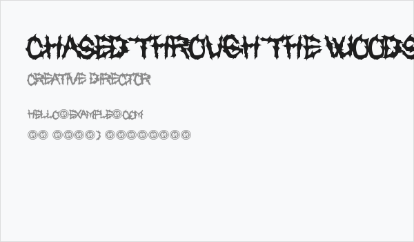 Chased Through The Woods Business Card