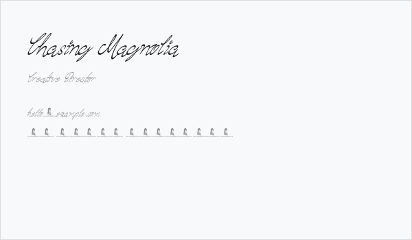 Chasing Magnolia Business Card