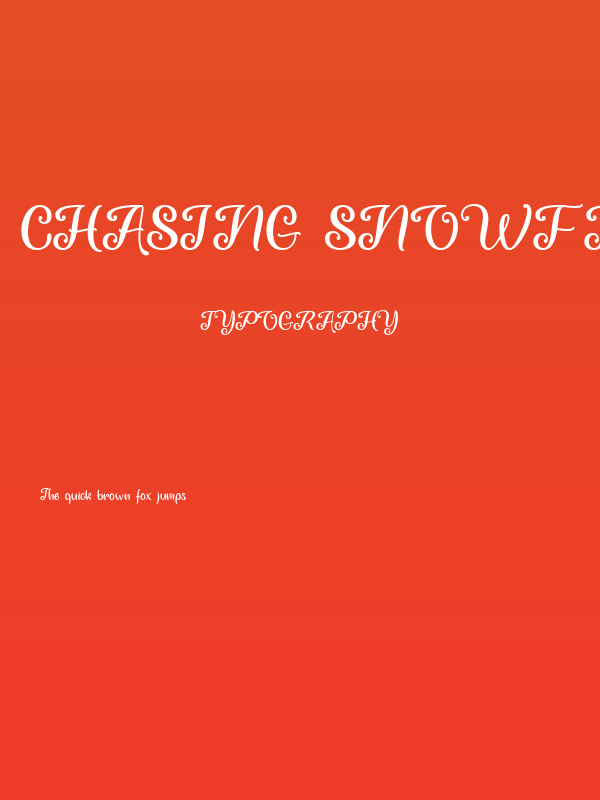 Chasing Snowflakes Regular Poster