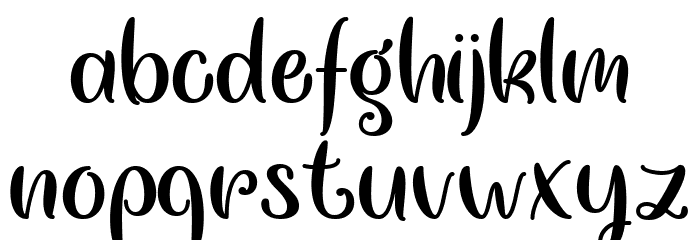 Chasing Snowflakes Regular Font LOWERCASE