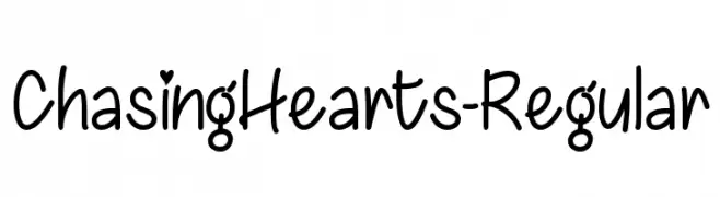 ChasingHearts-Regular  नि: शुल्क फ़ॉन्ट्स डाउनलोड