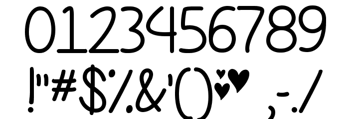 ChasingHearts-Regular Font OTHER CHARS