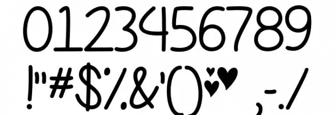 ChasingHearts-Regular Font OTHER CHARS
