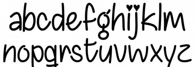 ChasingHearts-Regular Font Litere mici