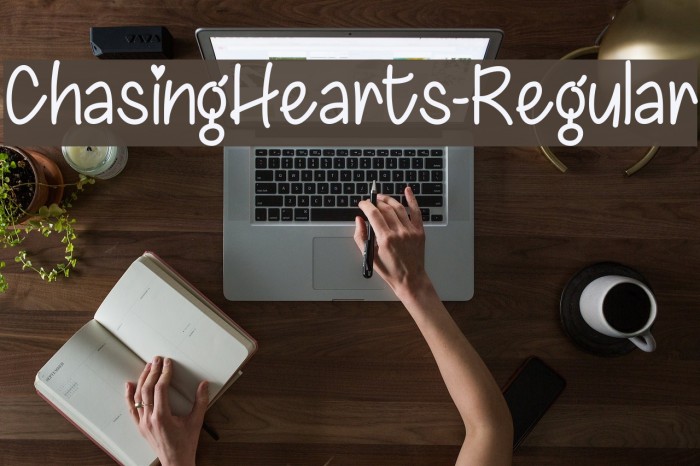 ChasingHearts-Regular Font examples