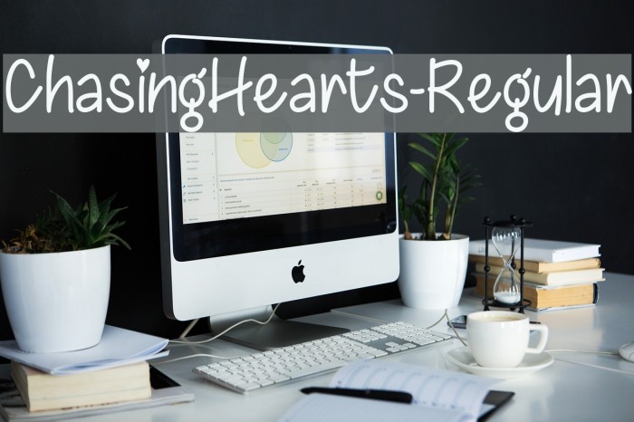 ChasingHearts-Regular Font examples