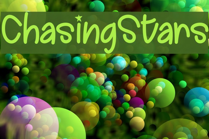 ChasingStars Font examples