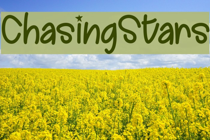 ChasingStars Font examples