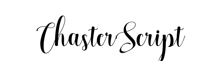ChasterScript  フリーフォントのダウンロード