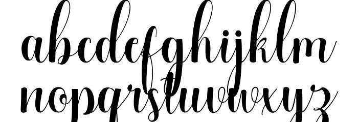 ChasterScript Font LOWERCASE