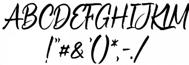 Chastery DEMO Italic Font OTHER CHARS