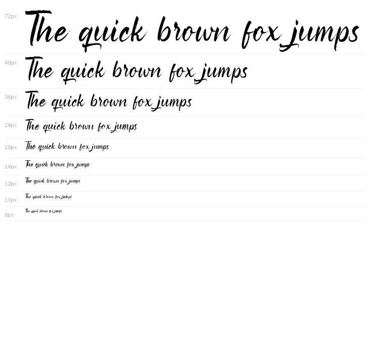 Chastery DEMO Italic Waterfall