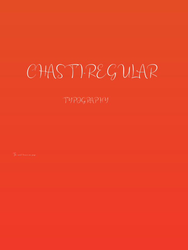 Chasti-Regular Poster