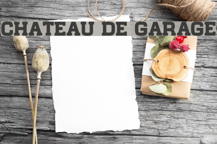 Chateau de Garage Font examples