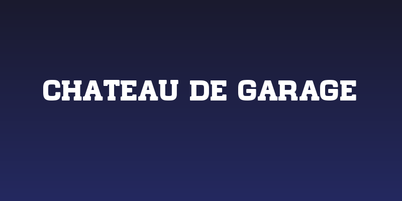 Chateau de Garage Social Header
