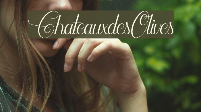 ChateauxdesOlives Font examples