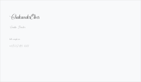 ChateauxdesOlives Business Card