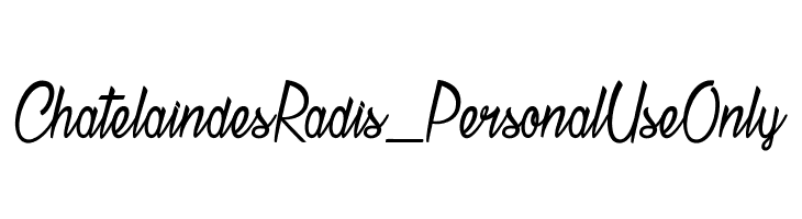 Chatelain des Radis_PersonalUseOnly  Fuentes Gratis Descargar