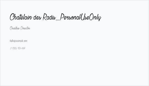Chatelain des Radis_PersonalUseOnly Business Card