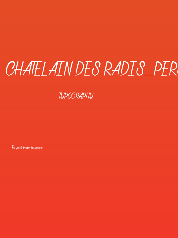 Chatelain des Radis_PersonalUseOnly Poster