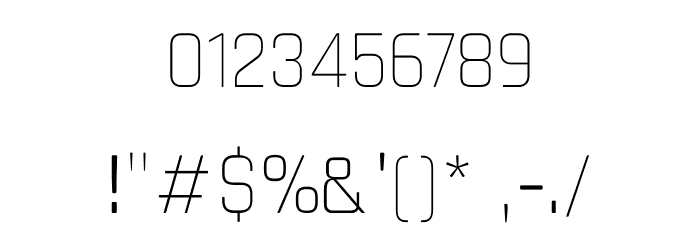 Chathura-Thin Font OTHER CHARS