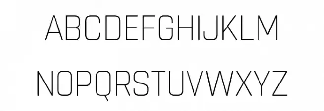 Chathura-Thin Font Litere mari