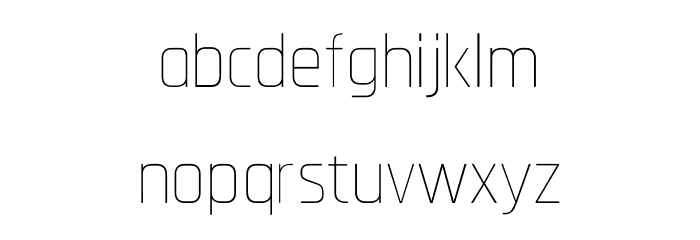 Chathura-Thin Font LOWERCASE