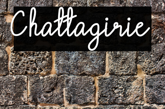 Chattagirie Font examples