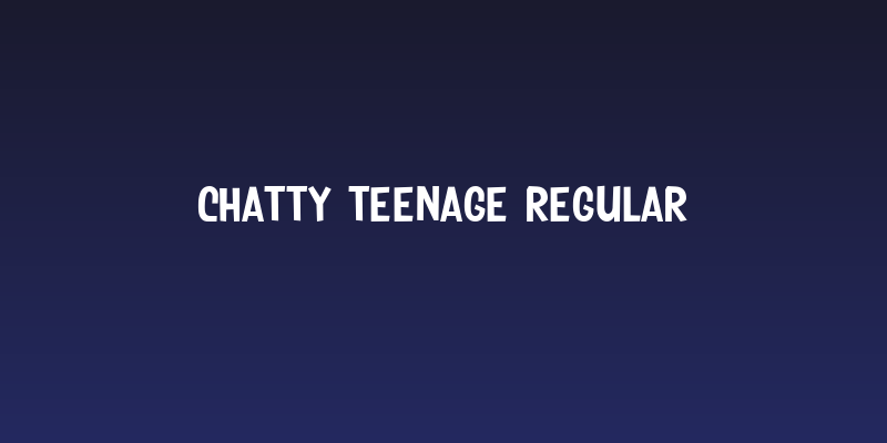 Chatty Teenage Regular Social Header