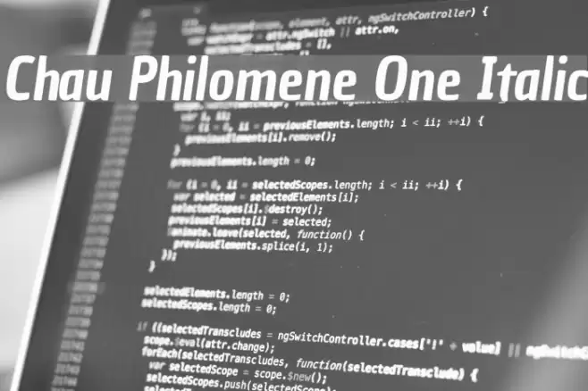 Chau Philomene One Italic Font examples